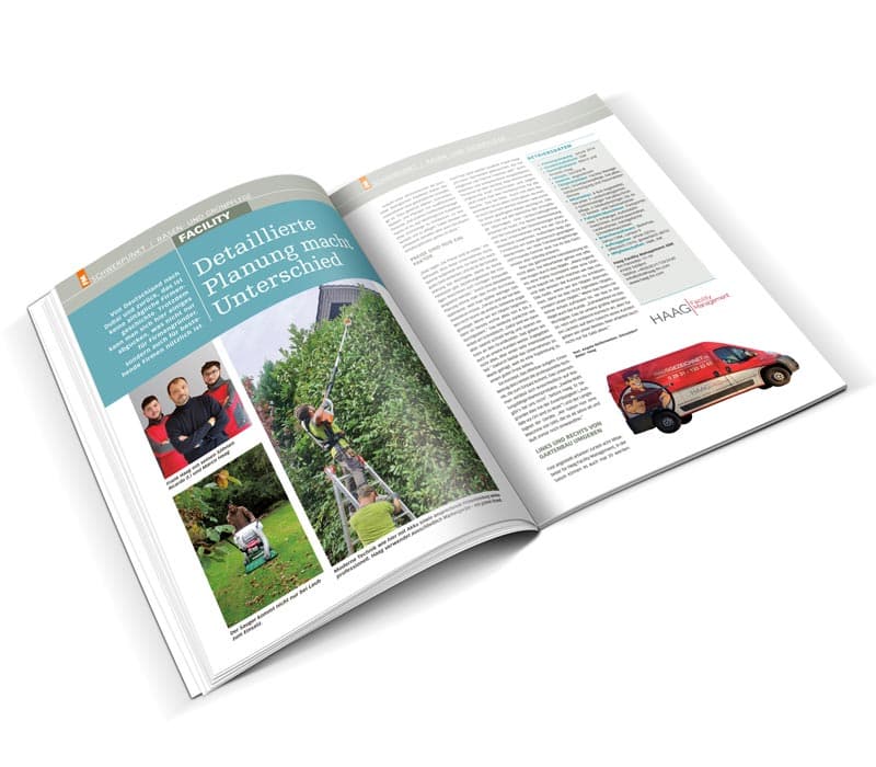 Haag Gala-Bau - Der Flächenmanager für Galabau und Grünpflege als Fachmagazin berichtet über uns.