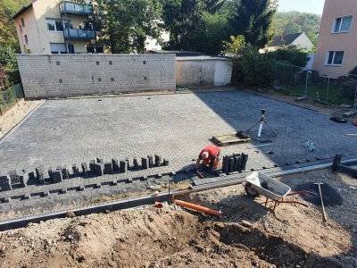 Haag Galabau - Projekt Parkplatz Pflaster erneuern